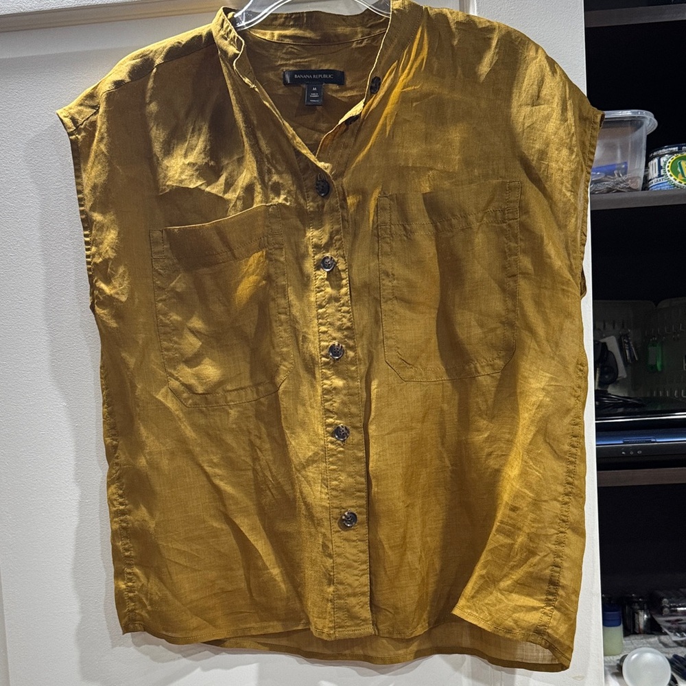 Banana Republic Golden Button-Up Blouse